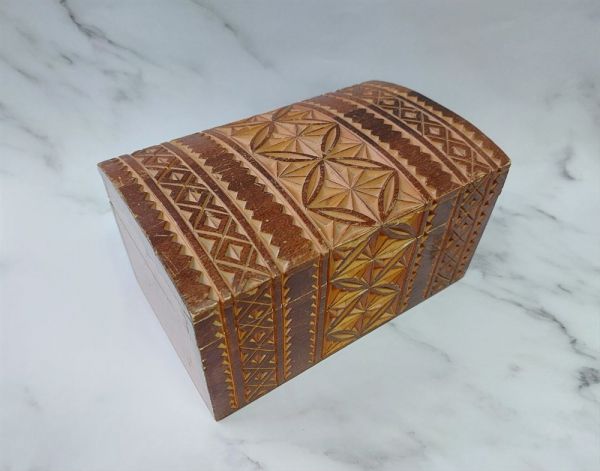 Wooden box-chest carved, for all types of bahur